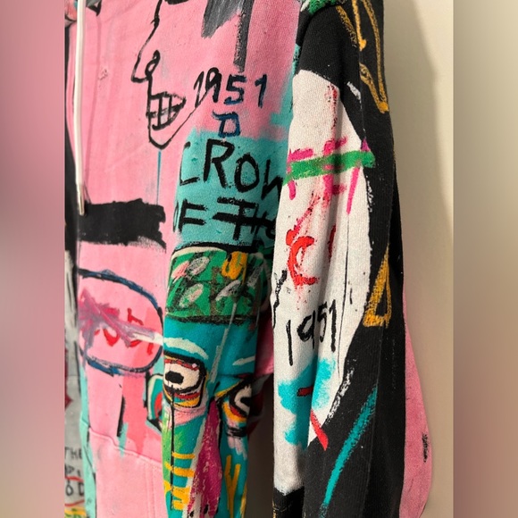 Jean-Michel Basquiat "In Italian" Hoodie x Rome Pays Off - Unisex Adult Medium - Picture 10 of 11